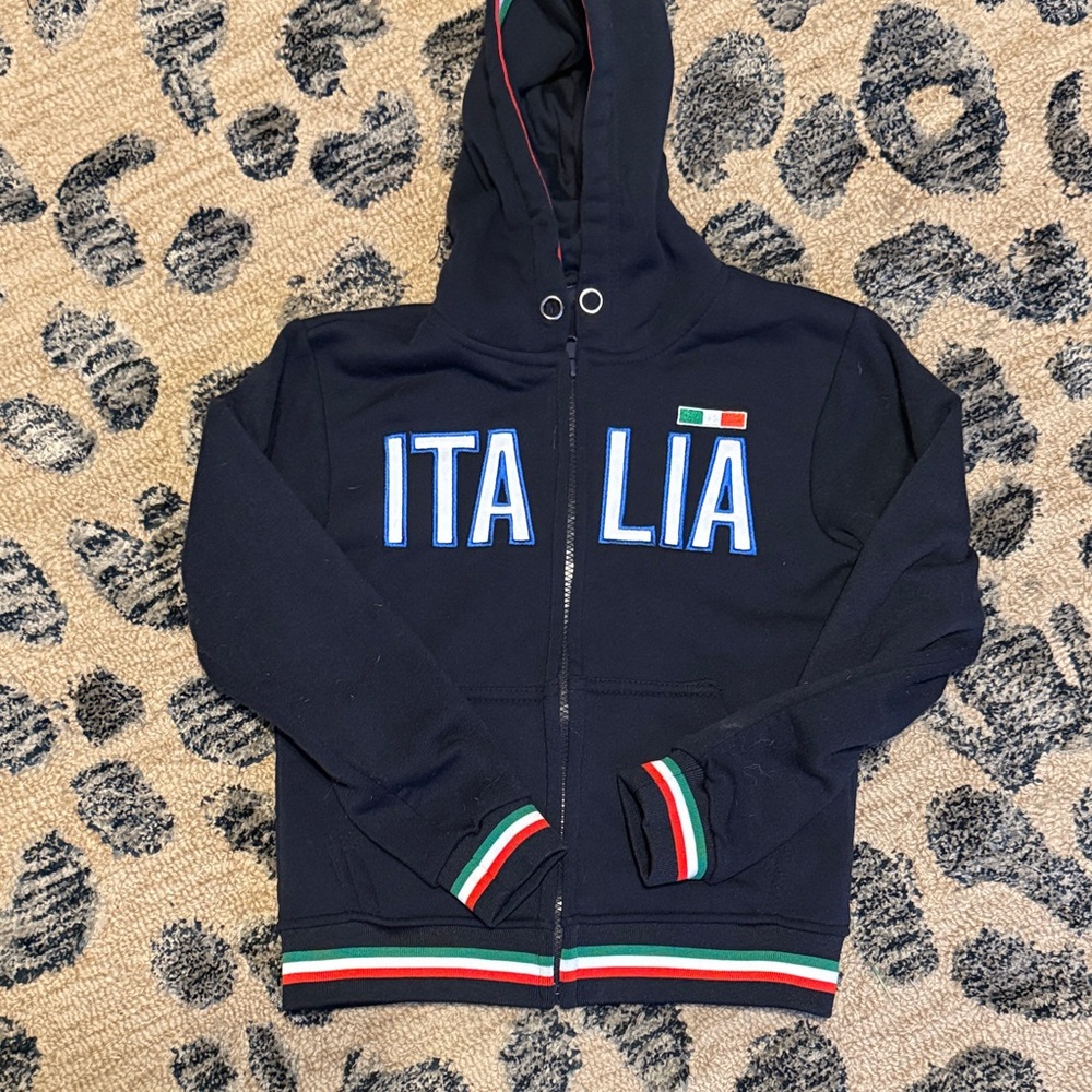 Venezia Navy Hoodie with Italian Accents